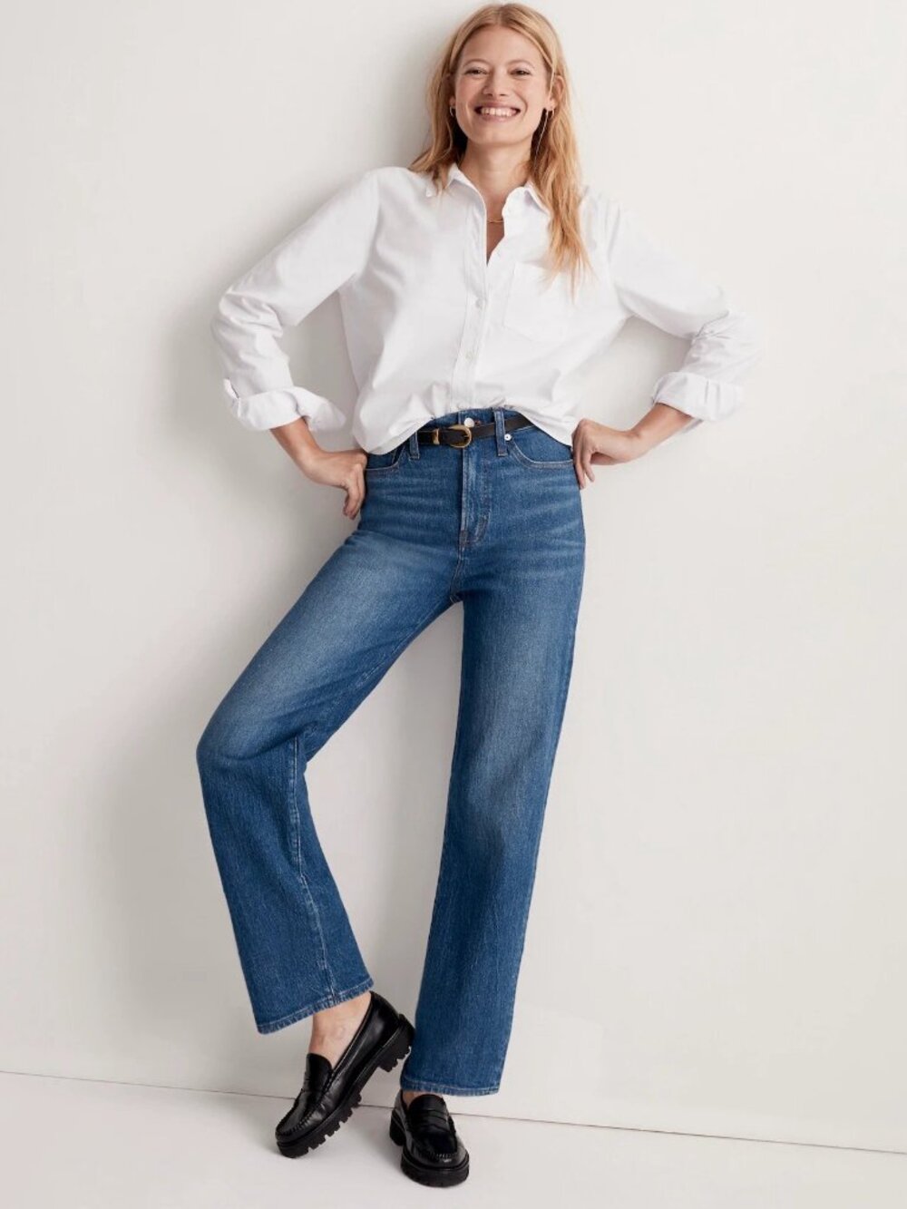 Madewell The Perfect Vintage Wide-Leg Jeans Blue Size 28